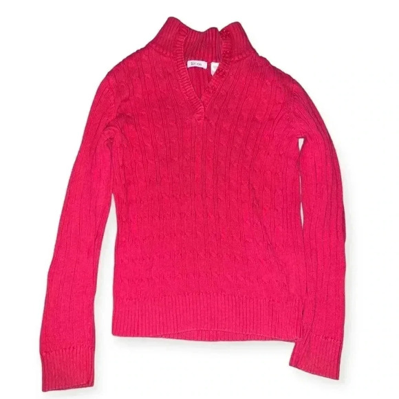 Liz Claiborne Women's Small Cable Knit Cotton Blend Sweater - Picture 1 of 3